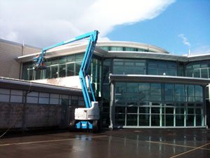 Photo of commercial window cleaning at Madeley Academy